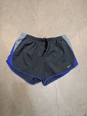 Nike Running Shorts Women's L Gray Blue Lined